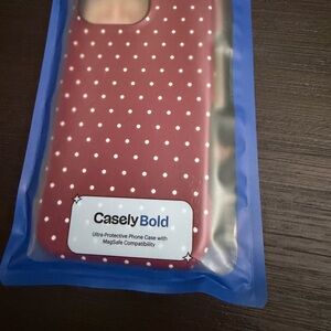 Casely Bold Red Polka Dot Phone Case for iPhone 16 Pro Max
